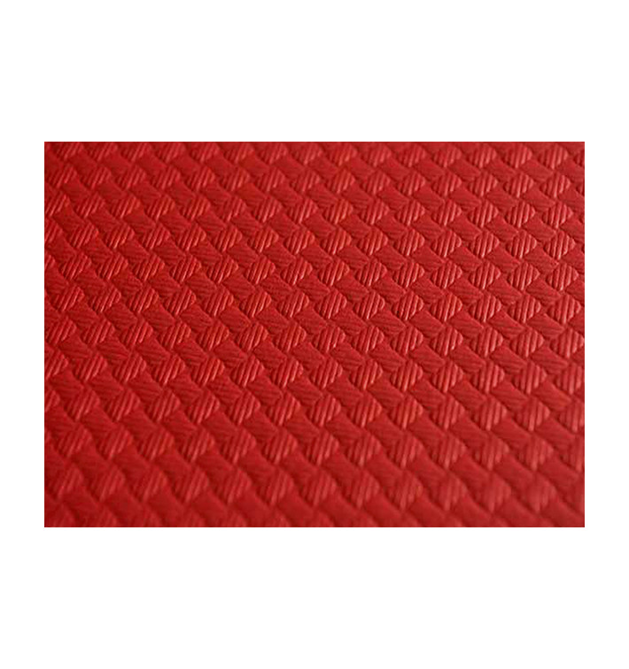 Pre-Cut Paper Tablecloth Red 40g 1x1m (400 Units)  