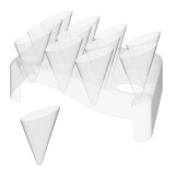 Plastic Serving Cones with Serving Cone Holder "Slice" 55ml 18x26cm (5 Units) 