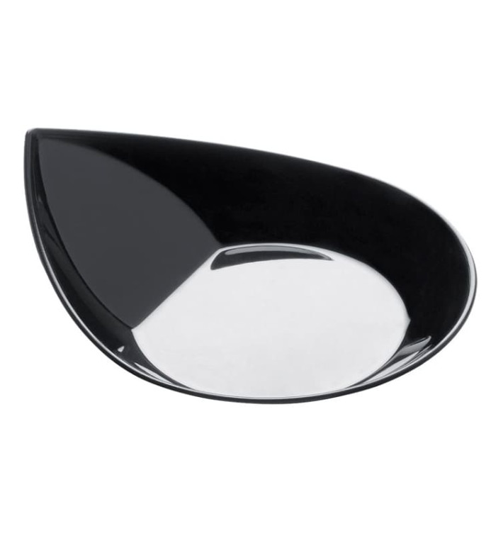 Tasting Plastic Plate PS "Smart" Black 8,6x7,1 cm (500 Units)