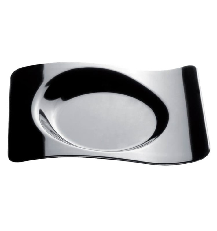 Tasting Plastic Plate PS "Forma" Black 8x6,6cm (500 Units)