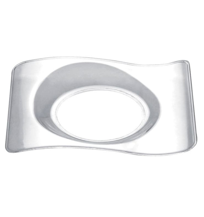 Tasting Plastic Plate PS "Forma" Clear 8x6,6 cm (50 Units) 