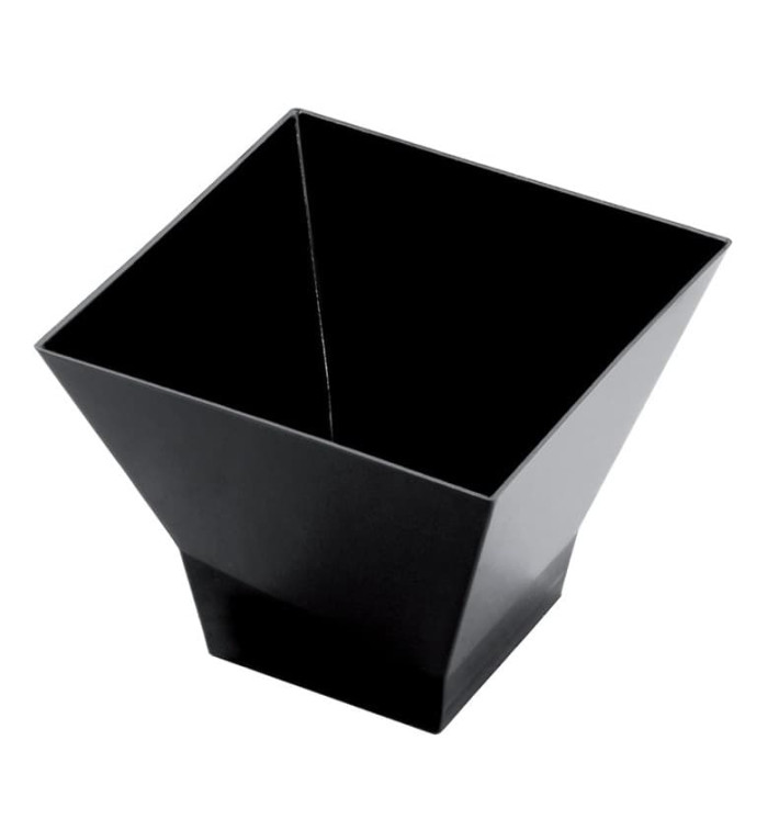 Plastic Tasting Cup PS "Pagoda" Black 90 ml (25 Units) 