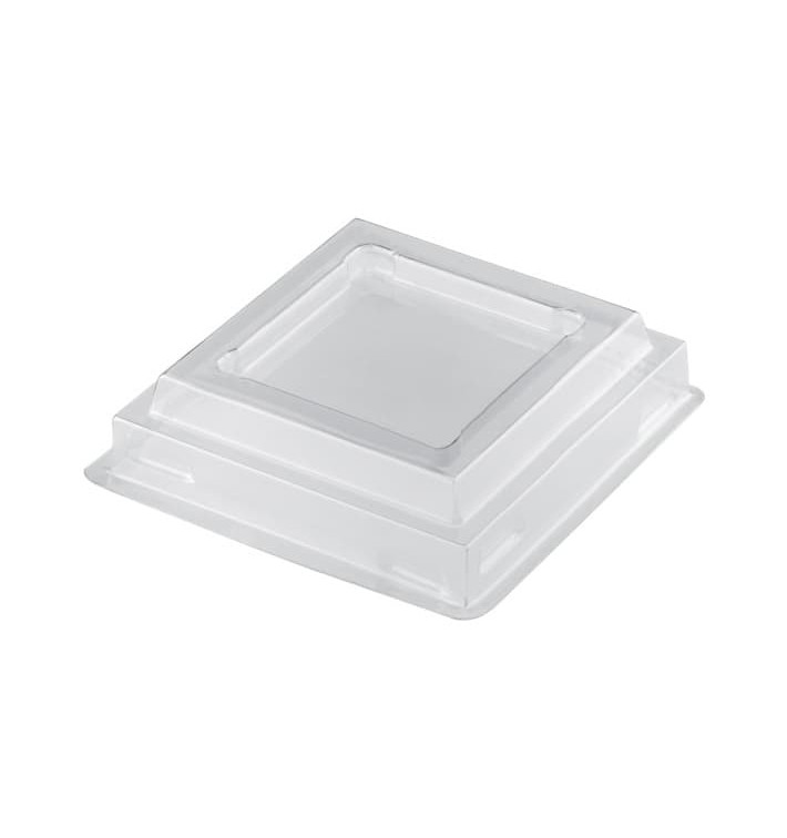 Plastic Lid PET for Plastic Tasting Cup "Pagoda" Clear 120ml (25 Units) 