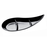Tasting Sauce Bowl PS "Virgola" 3 Comp. Black 30 ml (50 Units)