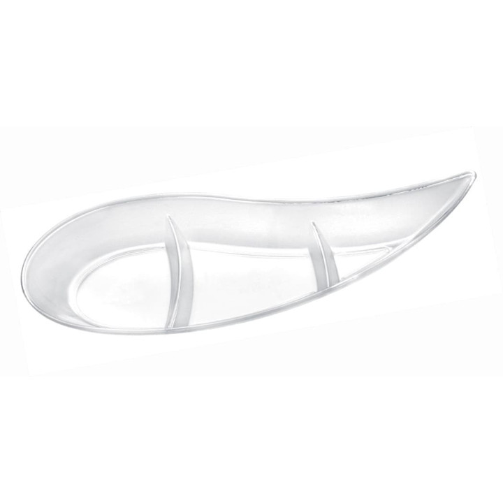 Tasting Sauce Bowl PS "Virgola" 3 Comp. Clear 30 ml (500 Units)