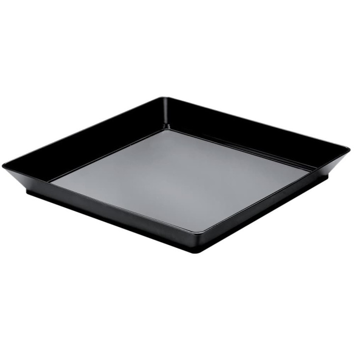 Tasting Tray PS Medium size Black 13x13 cm (12 Units) 