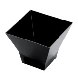 Tasting Plastic Bowl PS "Pagoda" Black 150 ml (12 Units) 