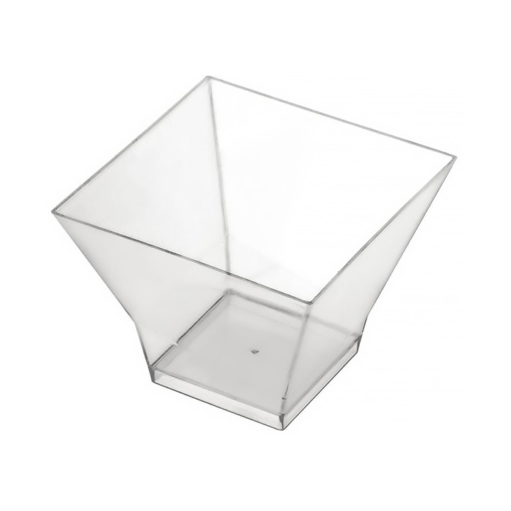 Tasting Plastic Bowl PS "Pagoda" Medium Size Clear 200 ml (240 Units)