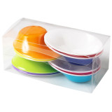 Plastic Bowl PS "Sodo" White and Multicolor 50 ml (8 Units)