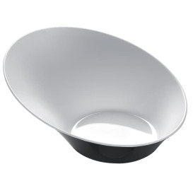 Plastic Bowl PS "Sodo" White and Black 50 ml (20 Units)