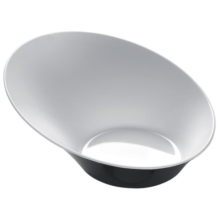 Plastic Bowl PS "Sodo" White and Black 50 ml (20 Units)