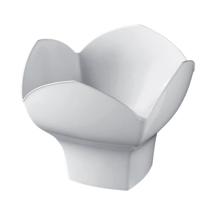 Tasting Plastic Bowl PS "Spring" Dessert White 100ml (25 Units) 