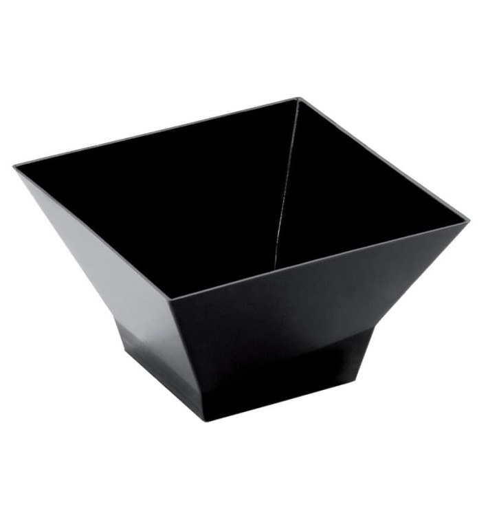 Tasting Plastic Bowl PS "Pagoda" Black 350ml (12 Units) 