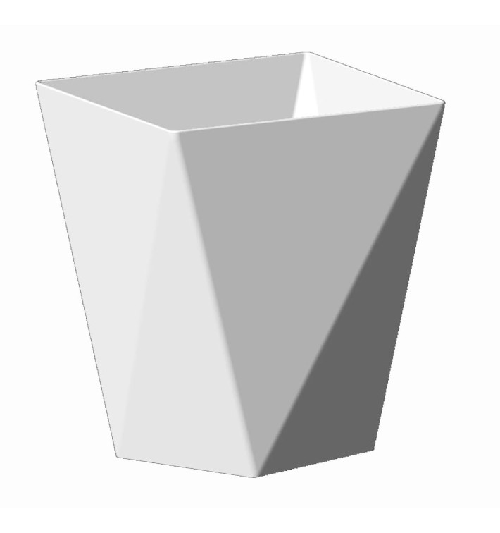 Plastic Tasting Cup PS "Diamond" White 100 ml (25 Units) 