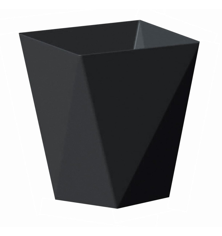 Plastic Tasting Cup PS "Diamond" Black 100 ml (500 Units)