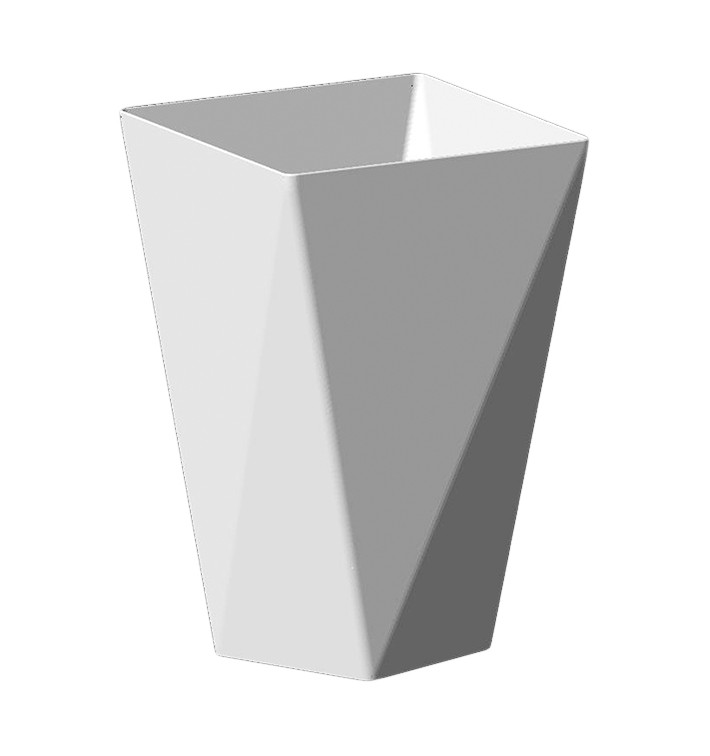 Plastic Tasting Cup PS "Diamond" White 150 ml (12 Uts)