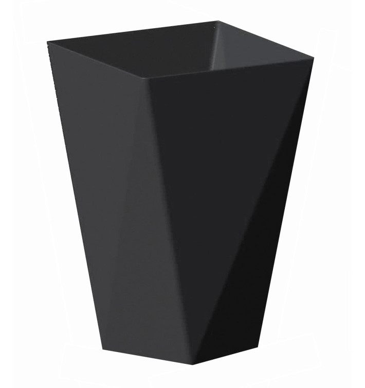 Plastic Tasting Cup PS "Diamond" Black 150 ml (240 Units)