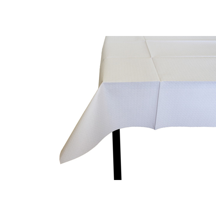 Pre-Cut Paper Tablecloth White 40g 1x1m (480 Units)