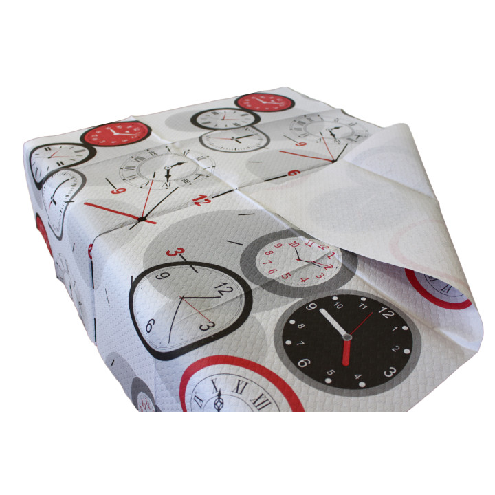 Pre-Cut Paper Tablecloth "Tictac" 37g 1x1m (400 Units)
