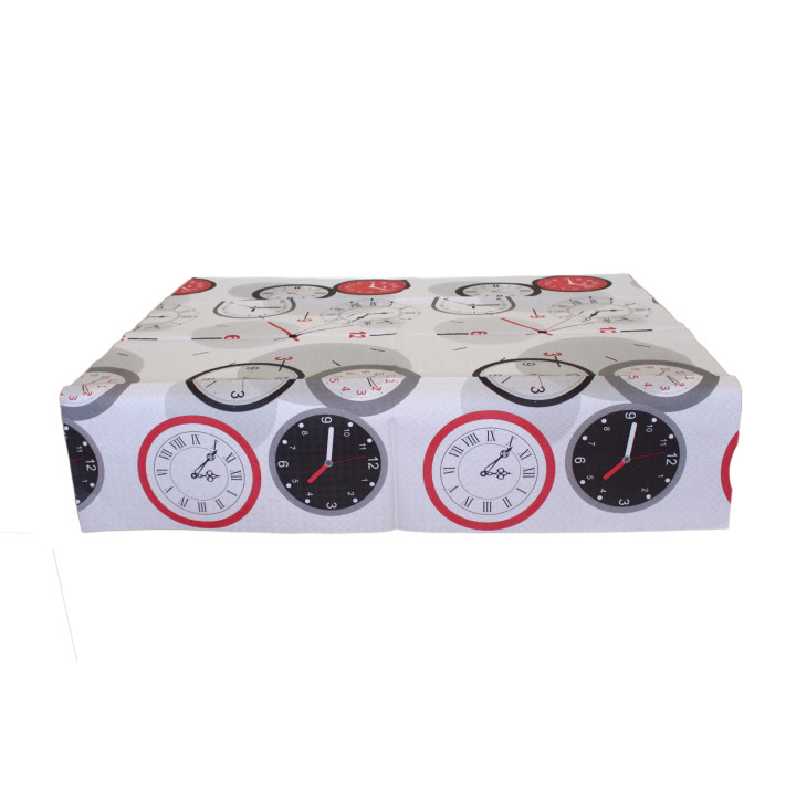 Pre-Cut Paper Tablecloth "Tictac" 37g 1x1m (400 Units)