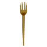 Plastic Fork PS Gold 16,5cm (20 Units)