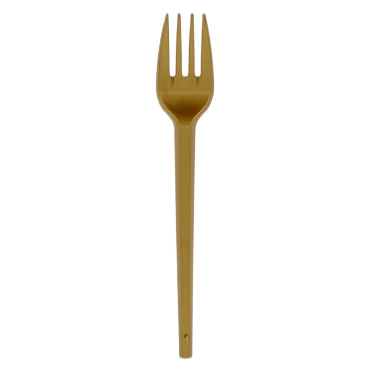 Plastic Fork PS Gold 16,5cm (20 Units)