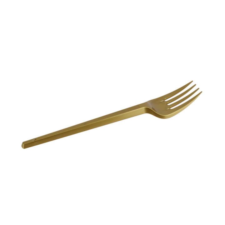 Plastic Fork PS Gold 16,5cm (20 Units)