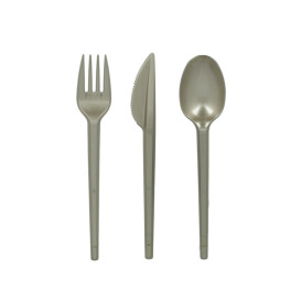 Plastic Fork PS Silver 16,5cm (20 Units) 