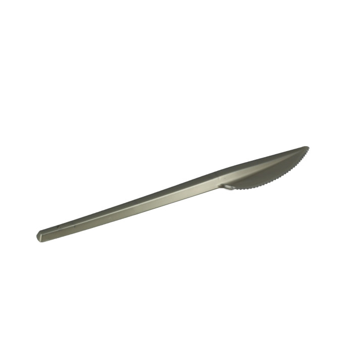 Plastic Knife PS Silver 16,5cm (20 Units) 