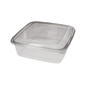 Plastic Hinged Deli Container PET Square shape 1500ml (50 Units) 