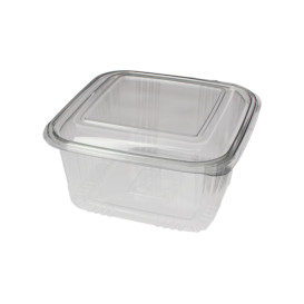 Plastic Hinged Deli Container PET Square shape 1000ml (100 Units)  