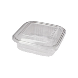 Plastic Hinged Deli Container PET Square shape 370ml (100 Units)  