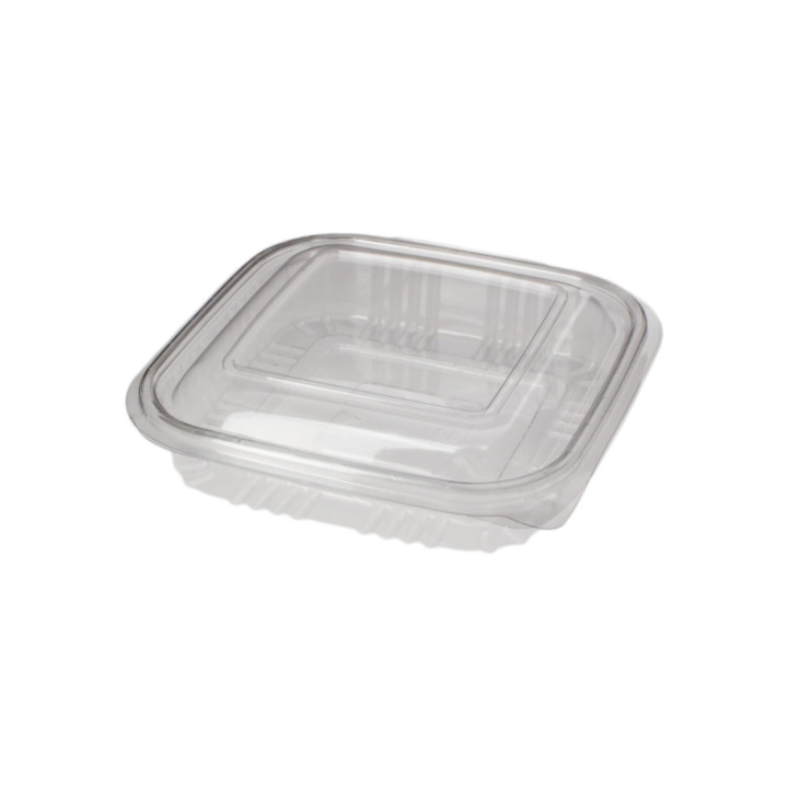 Plastic Hinged Deli Container PET Square shape 250ml (100 Units)  