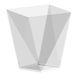 Plastic Tasting Cup PS "Diamond" Clear 100 ml (25 Units) 