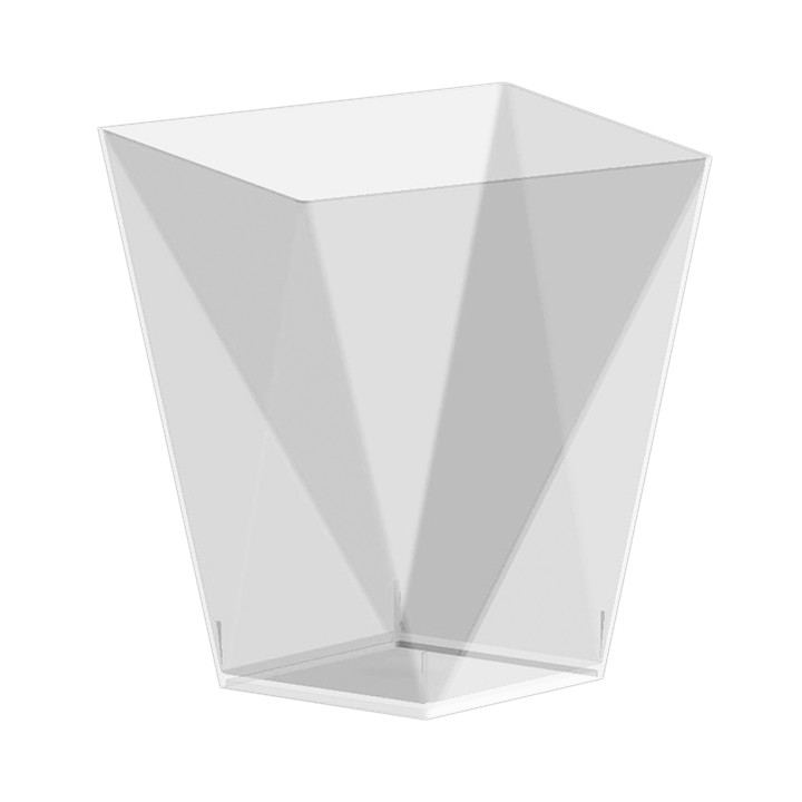 Plastic Tasting Cup PS "Diamond" Clear 100 ml (500 Units)