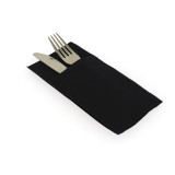 Pocket Fold Paper Napkins Black 40x40cm (30 Units)