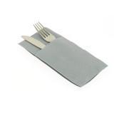 Pocket Fold Paper Napkins Grey 40x40cm (30 Units) 