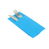 Pocket Fold Paper Napkins Turquoise 40x40cm (30 Units) 
