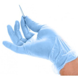 Vinyl Gloves Blue Size M (100 Units)