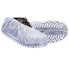 Disposable Plastic Shoe Covers "TST" Anti-Slip White (1000 Units)