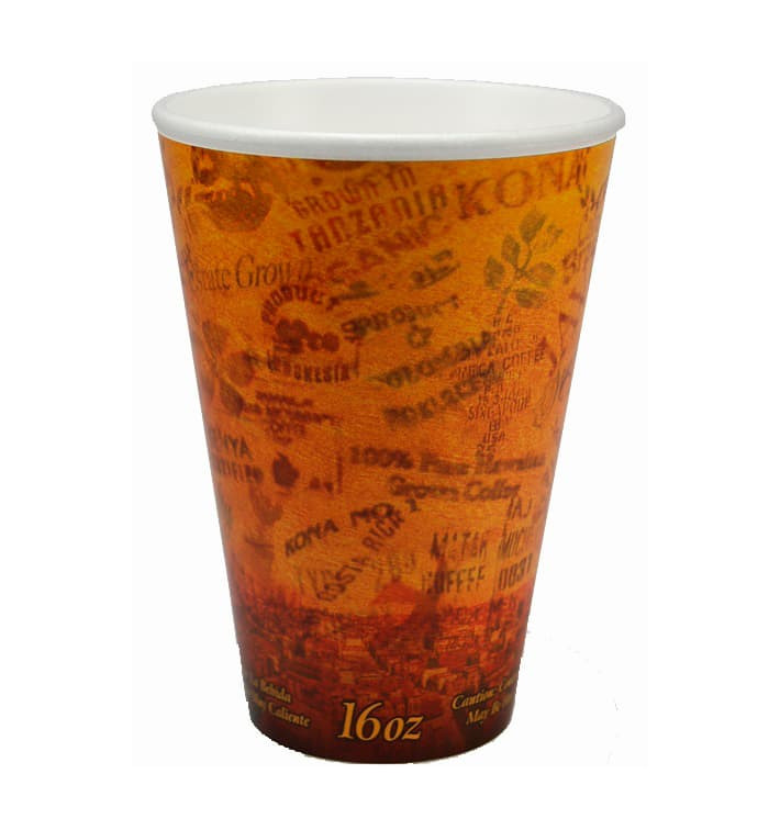 Foam Cup Fusion "Escape" 16Oz/473ml Ø9,4cm (25 Units) 