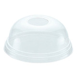Plastic Dome Lid with Hole PET Crystal Ø8,1cm (100 Units)