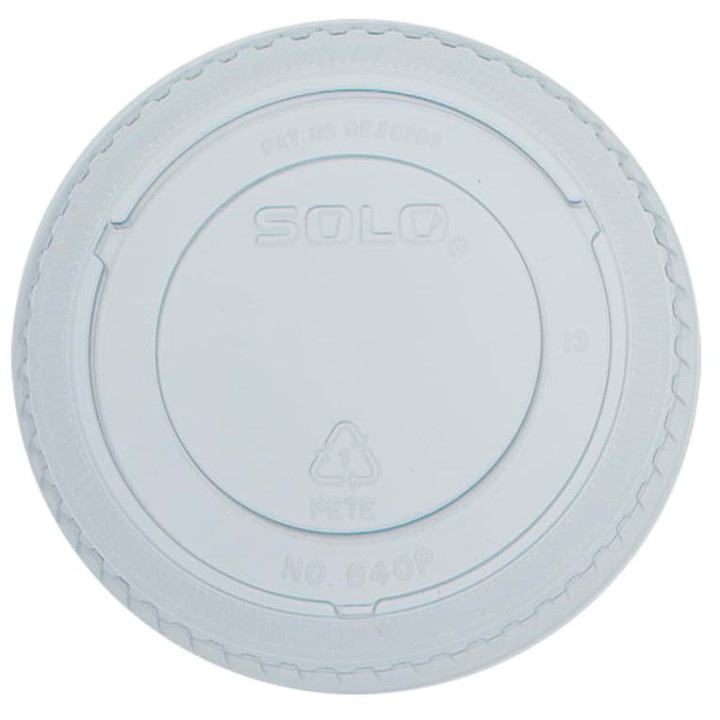 Plastic Lid PET Crystal Flat Ø8,3cm (100 Units)  