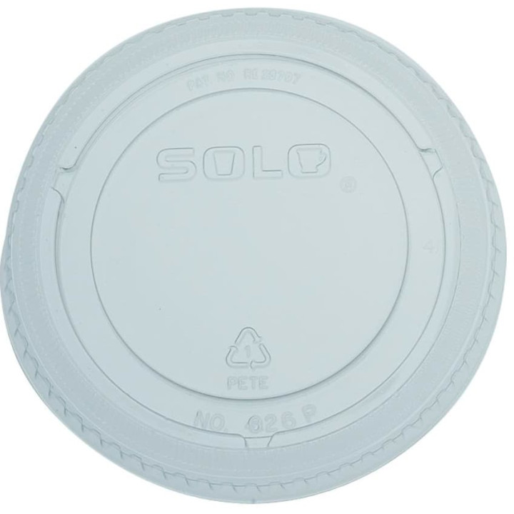 Plastic Lid PET Crystal Flat Ø9,8cm (100 Units)  