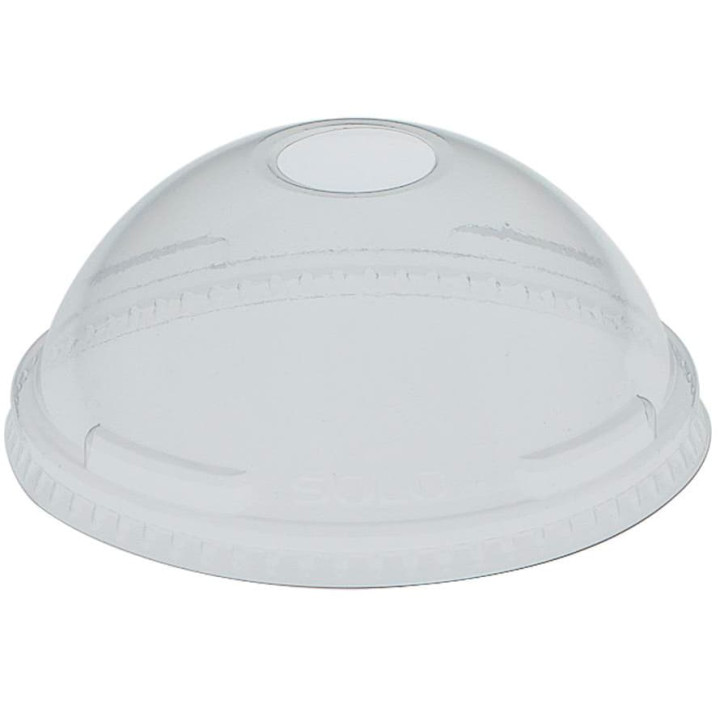Plastic Dome Lid with Hole PET Crystal Ø10,7cm (25 Units)