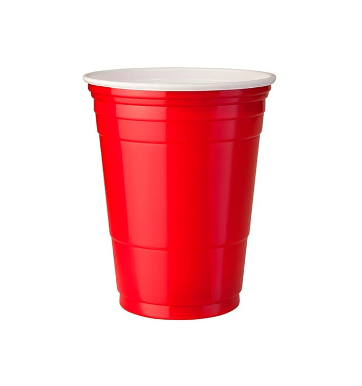Plastic Cup PS Red American Party 470ml (1000 Units)