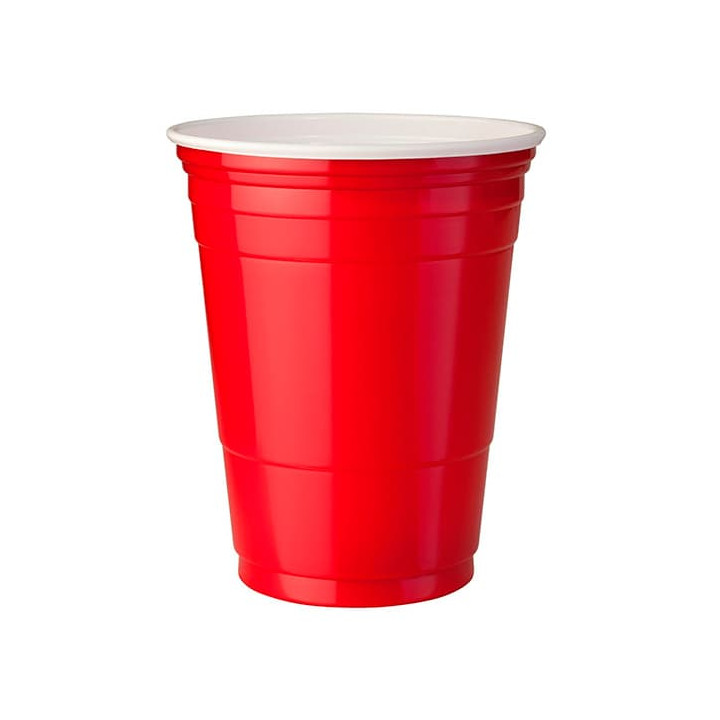 Plastic Cup PS Red American Party 360ml (50 Units)