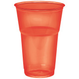 Plastic Cup PS Crystal "Diamant" Red 250ml Ø7,2cm (10 Units)