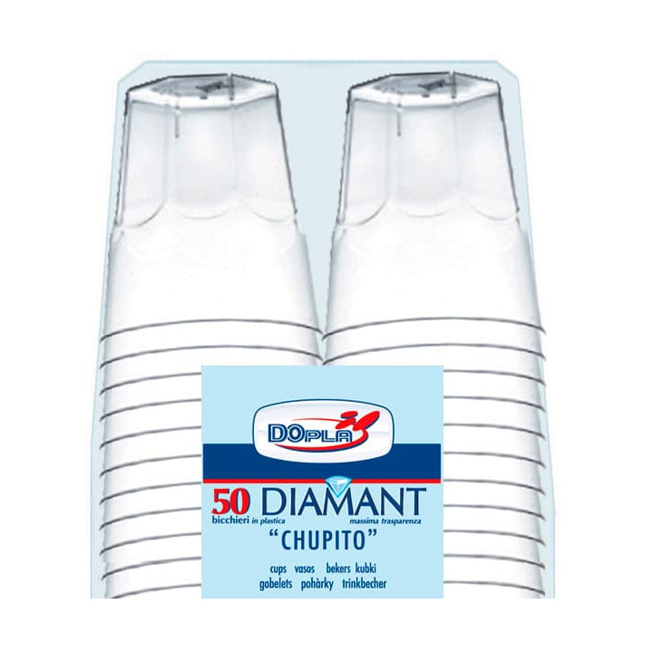 Plastic Shot PS Crystal "Diamant" 50ml (50 Units)