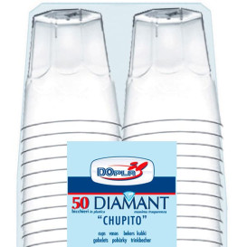 Plastic Shot PS Crystal "Diamant" 50ml (600 Units)